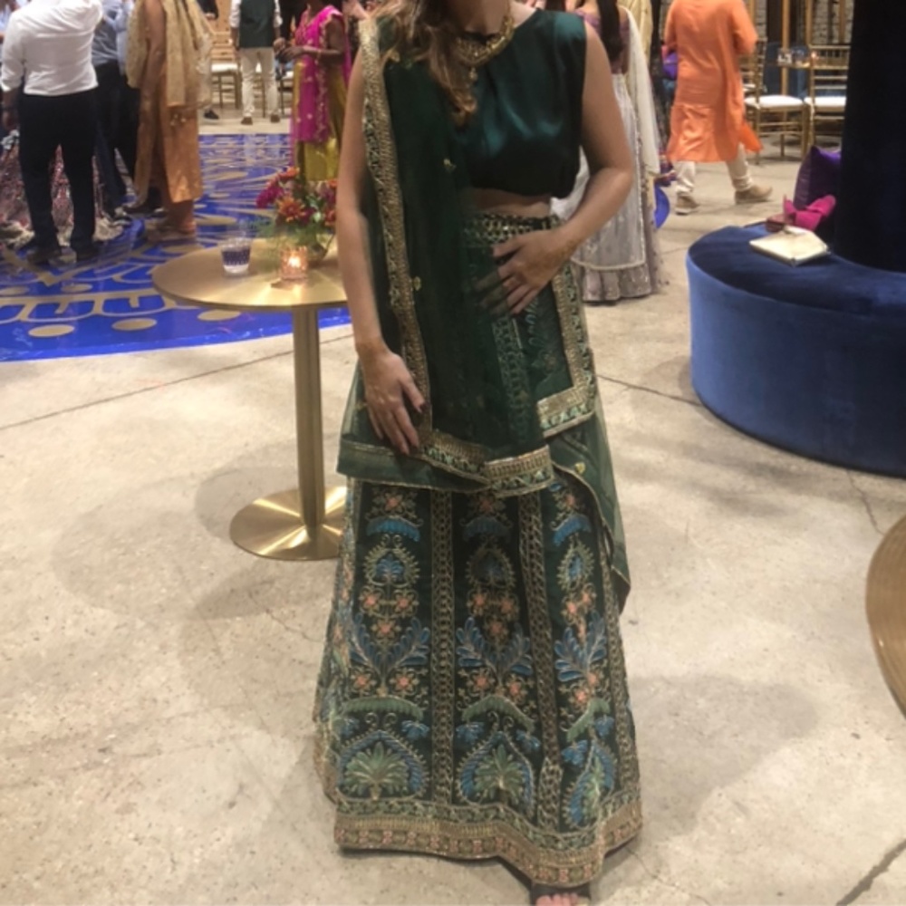 Indian Satin Silk Lehenga Choli for Wedding